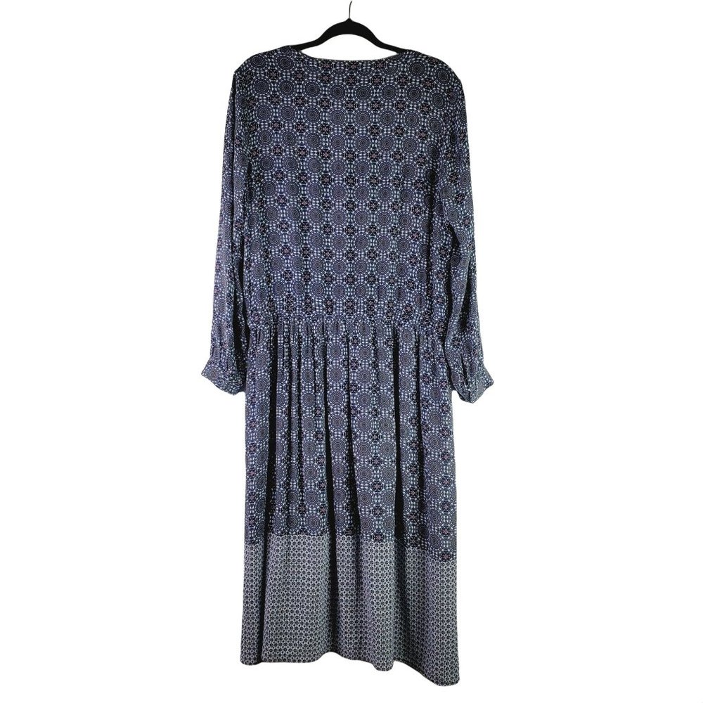 Pure Collection Circular Geometric Viscose Lagenlook Dress Sz 12 - Picture 2 of 10